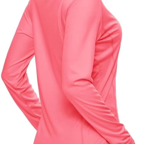 Women's Sun Shirts Long Sleeve Athletic Tops Rose Red X-large - Picture 6 of 7